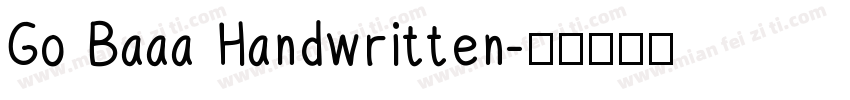 Go Baaa Handwritten字体转换